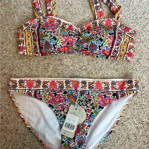 Boden Multicolor Floral Bikini